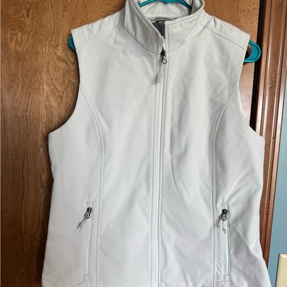 Port Authority Women's White Sleeveless Softshell Vest